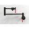 Kingston Brass KS4100CKL Kaiser Wall Mount Pot Filler Faucet, Matte Black KS4100CKL - alternate 4